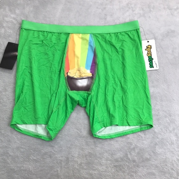 Tipsy Elves Men's Shamrock Golf Shorts Size XL  With Bonus Boxers - Picture 9 of 12